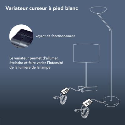 Variateur à pied Melodio noir - TIBELEC