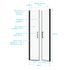 Porte de douche battante 90x200 cm profilé noir verre transparent 6 mm Saloon - AURLANE