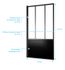 Pare-baignoire pivotant avec profilés noir mat 140 x 80 cm Indus AURLANE