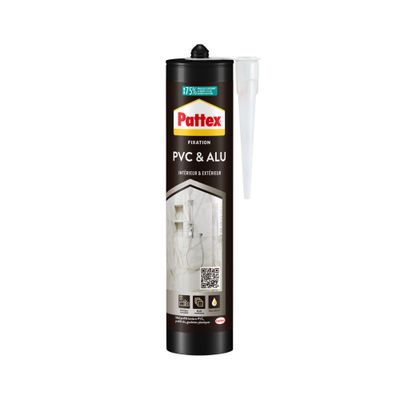 Mastic colle de fixation PVC et ALU cartouche 450 g - PATTEX