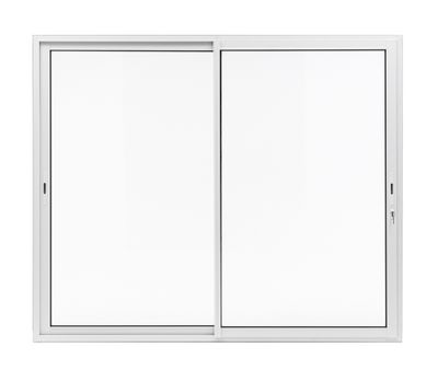 Baie coulissante alu blanc H.2150 x l.2400 mm - Gamme Habitat - CLOSY