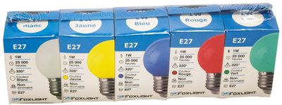 32 Ampoules Multicolores E10 6V/50mA - Pour Modélisme, Vélo, Décoration (Pack Complet Avec Douilles)