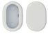 Embout bouchon métal ovale diam. 30 x 15 mm Finition blanc par 2 MOBOIS