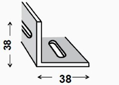 Cornière égale perforée acier profilé à froid verni 38 x 38 mm 1 m CQFD