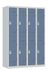 Vestiaire monobloc 4 colonnes 2 cases perle/bleu 180 x 120 x 50 - SNOR