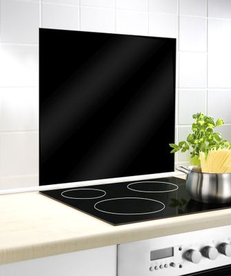 Fond de hotte verre trempé noir L 600 x H 700 mm WENKO