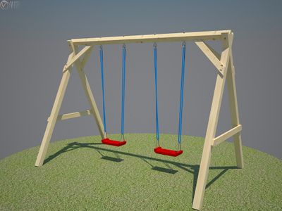 Portique de jeux en bois Mathias H 2.30 m WHITE WOOD