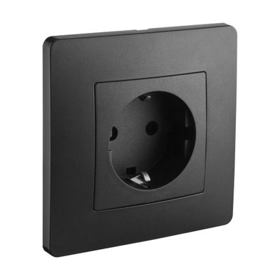 Prise schuko 2 pôles + terre noir Caly - DEBFLEX