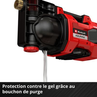 Pompe de surface eau claire à batterie 18V Aquinna 18/30 Led avec Starter Kit EINHELL