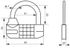 Cadenas à code ovale largeur 65 mm THIRARD