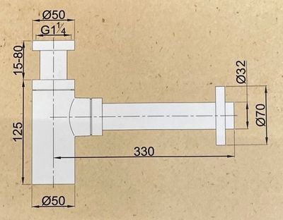 Siphon de lavabo avec hauteur réglable noir mat ROUSSEAU SANITAIRE