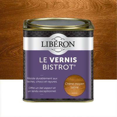 Vernis bistrot chêne moyen satin 250 m- LIBERON