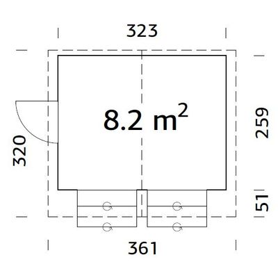 Kiosque de jardin en bois Stella - 11,6 m² hors-tout - Livraison à domicile incluse - PALMAKO