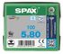 Vis inox tête fraisée T-star 5 x 80 mm par 100 SPAX