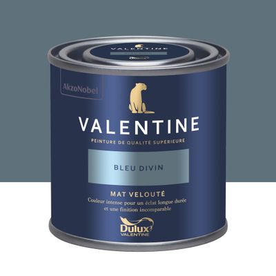 Peinture Valentine Mat Velouté Bleu Divin 125 mL - DULUX VALENTINE
