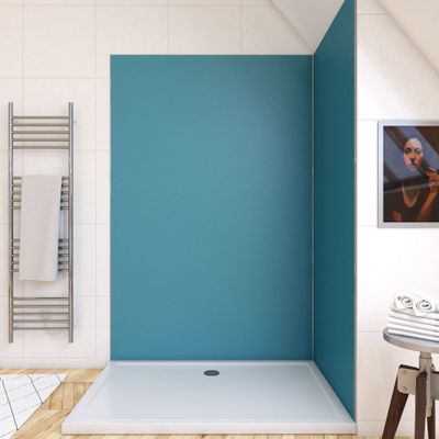 Panneau mural de douche 120x210 cm bleu - AURLANE