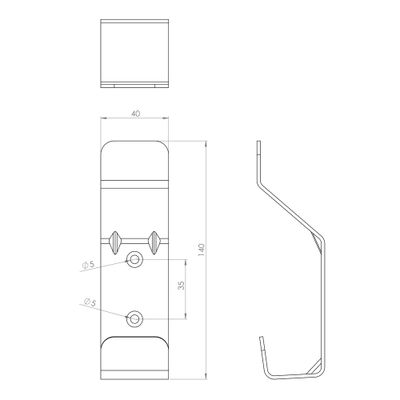 Patère 1 tête acier blanc CIME