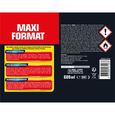 Insecticide destructeur nid de guêpes et frelons foudroyant 600ml - K-PRO