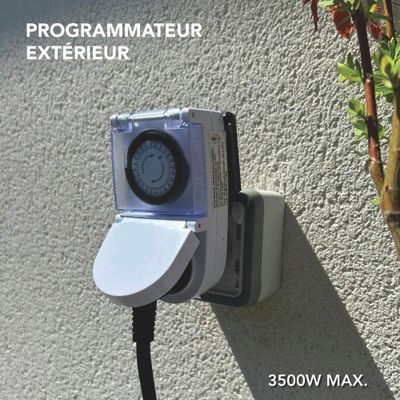 Prise programmable mécanique journalière IP44 - TIBELEC