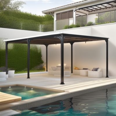 Pergola bioclimatique aluminium 3,6 x 5,98 m 21.52 m² FORESTA
