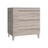 Meuble de salle de bains Cies 3 tiroirs L80 x H80 x P46 cm panneau de particules pin gris