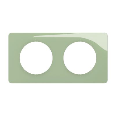 Plaque de finition 2 postes Vert céladon - Céliane LEGRAND