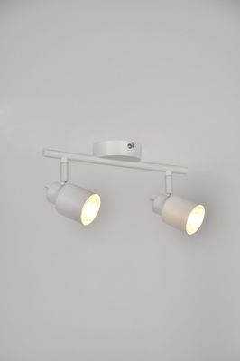 Réglette 2 spots GU10 Logan blanc 2x5W 700 Lumens - COREP