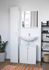 Meuble sous lavabo 2 portes 60 x 62 x 30 cm panneau de particules blanc - BCD