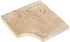 Margelle d'angle droit Jouques Aquitaine ton beige NF 45 x 45 x 3,5 cm - FABEMI