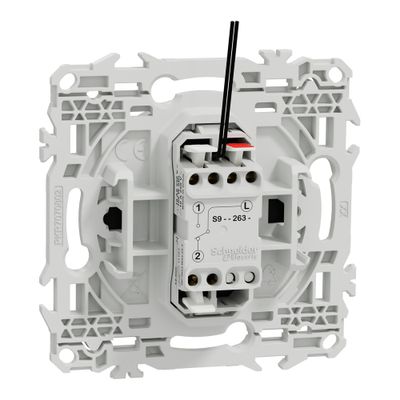 Interrupteur va-et-vient ou poussoir avec témoin lumineux Odace 2025 noir - SCHNEIDER ELECTRIC