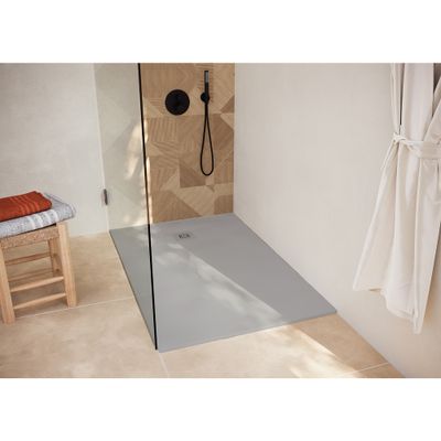 Receveur de douche 90x160 cm résine gris mat Econova - DURAVIT