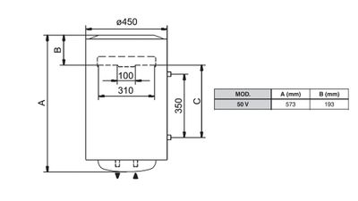 Chauffe-eau électrique 50L vertical Pro 1 R - ARISTON
