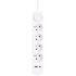 Multiprise avec interrupteur 4 prises + USB A + USB C 1m blanc - GEFOM