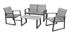 Salon de jardin Alice 4 personnes en aluminium graphite perle PROLOISIRS Livraison à domicile incluse