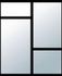 Verrière Concorde Profil Noir Sablé Vitrage Verre Clair L. 865 mm x H. 1125mm YKARIO