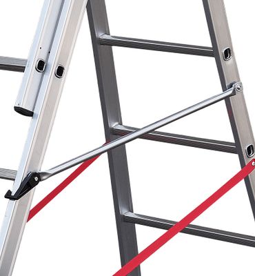 Echelle transformable 3 plans 3 x 11 échelons 6,50 / 7,30 m Premium avec base évasée aluminium - HAILO