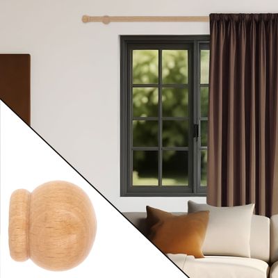 Embout déco anglais à emboîter en bois diam 28 mm Finition Hêtre par 2 - MOBOIS