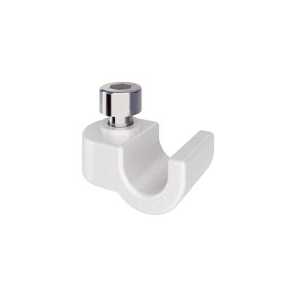 Fixation Interio - Acier thermolaqué RAL 9006 - Pour verre acrylique - SOGEM