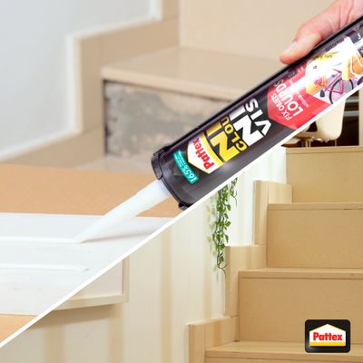 Mastic colle de fixation Ni Clou Ni Vis Tous matériaux objets lourds blanc cartouche 460 g - PATTEX