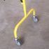 Barrière de chantier sur roulette droite extensible jaune et noir MOTTEZ