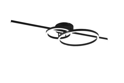 Plafonnier MONTILLA noir LED 54W 6300 lumens blanc dynamique CCT - TRIO