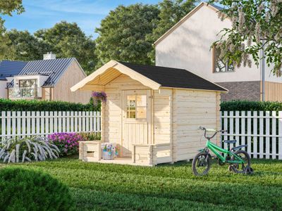 Maisonnette  pour enfant Bois Naturel  Stina 3,1m2 Livraison à domicile incluse