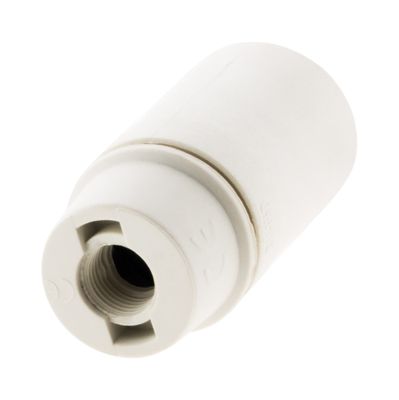 Douille électrique E14 plastique blanc - ZENITECH