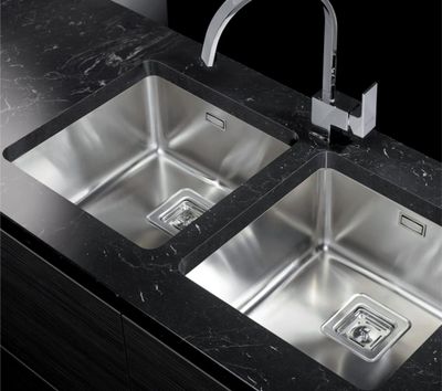 Evier 1 cuve carré finition lisse 40 x 40 cm NORD INOX