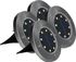 Spots à poser/piquer solaires LED détecteur crépusculaire Cielo inox IP44 25 lumens blanc chaud par 4 - ARLUX