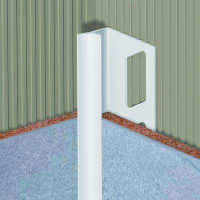 Joint d'angle 10 mm PVC blanc 2,50 m DINAC
