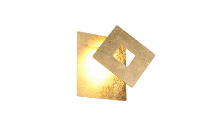 Applique murale LEANO carrée or LED SMD 6 W blanc chaud - TRIO