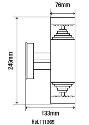 Applique extérieur LED Castellane noir IP44 1000 lumens blanc chaud - ARLUX