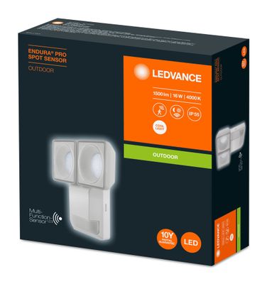 Projecteur éxtérieur LED détecteur de mouvements Endura Pro Spot Sensor blanc IP55 1500 lumens blanc neutre - LEDVANCE