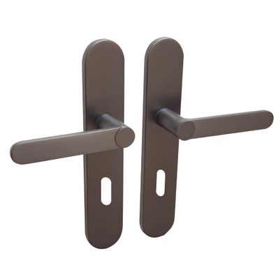 Poignées de porte sur plaques à clé sans perçage Meudon K canon de fusil LINEA BERTOMANI